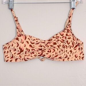 Cotton On strappy animal print bikini top M